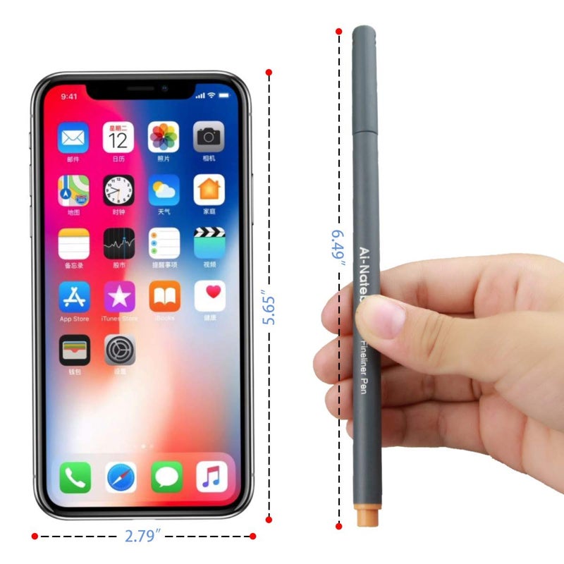 ai-natebok 36 Colored Fineliner Pens Fine Tip Pens Porous Fineliner Color Pens for Journal Planner Writing Note Taking Calendar Agenda Coloring Art School Office Supplies - Image 4